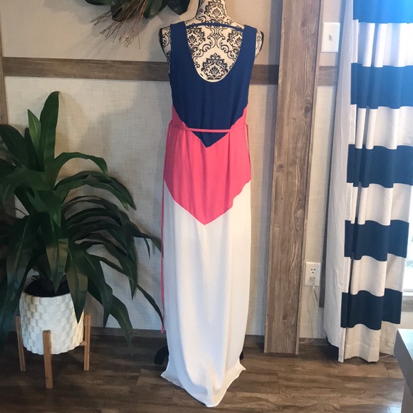 Rachel Kate Chevron 3 Tone Maxi Dress - Picture 2 of 5